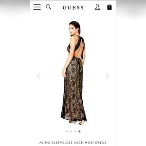 Black lace gown by Guess